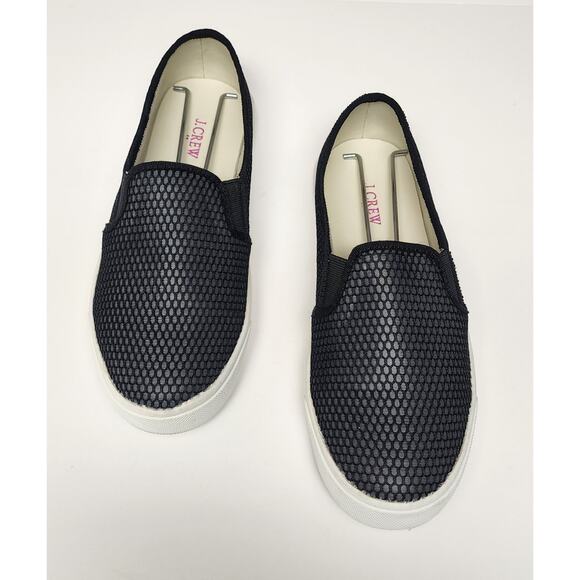 J.Crew Mesh Black White Slip On Sneakers Size US 6M - Picture 7 of 9